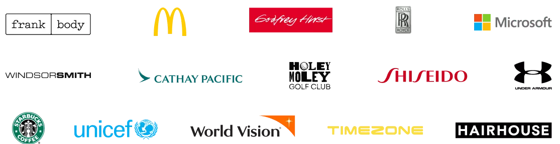 We work with great brands of all sizes